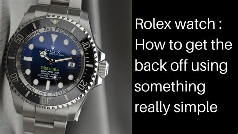 how to take a rolex watch off|rolex watch how to open.